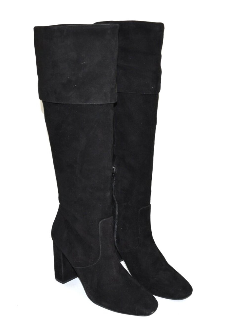 New! Cole Haan Tess Suede Cuff Boot Black Size 8.5 B W12148 DD20